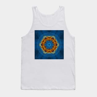 Weave Mandala Blue Yellow and Red Tank Top